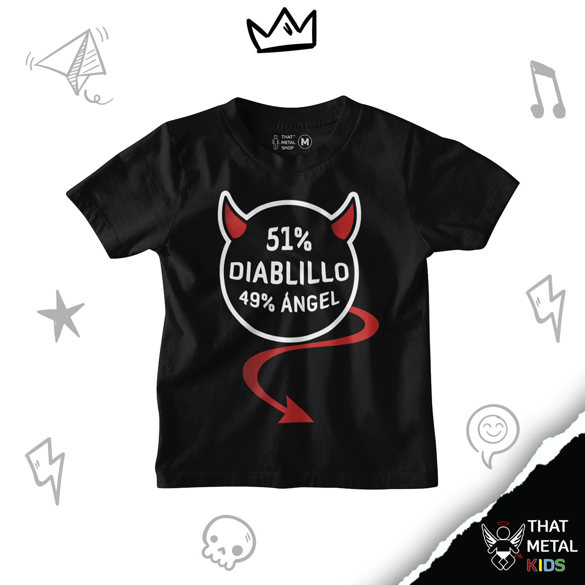 Playera Niño 51% Diablillo 49% Ángel