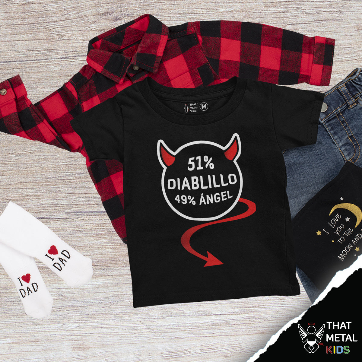 Playera Niño 51% Diablillo 49% Ángel