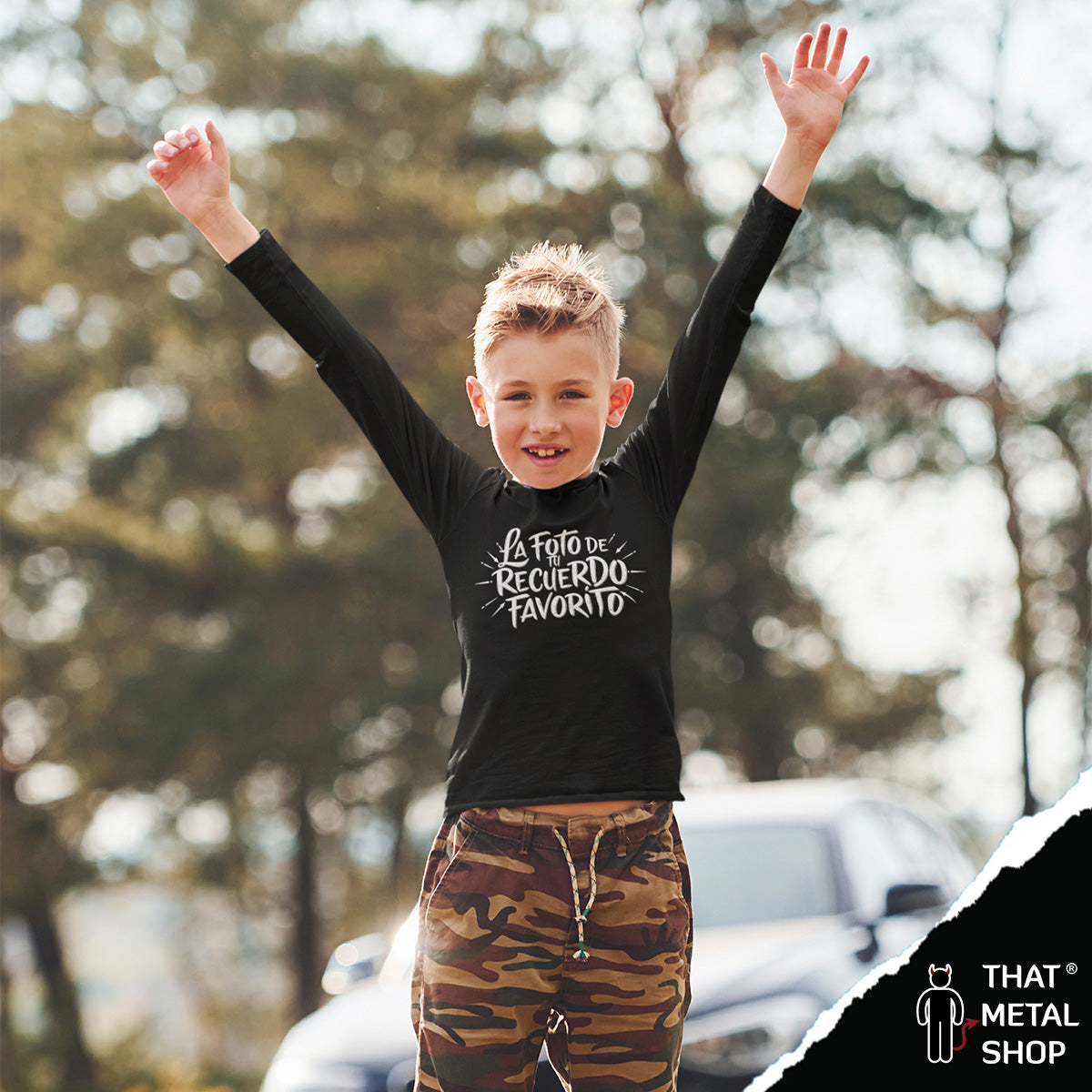 Playera para Niño Manga Larga personalizada con tu propia idea