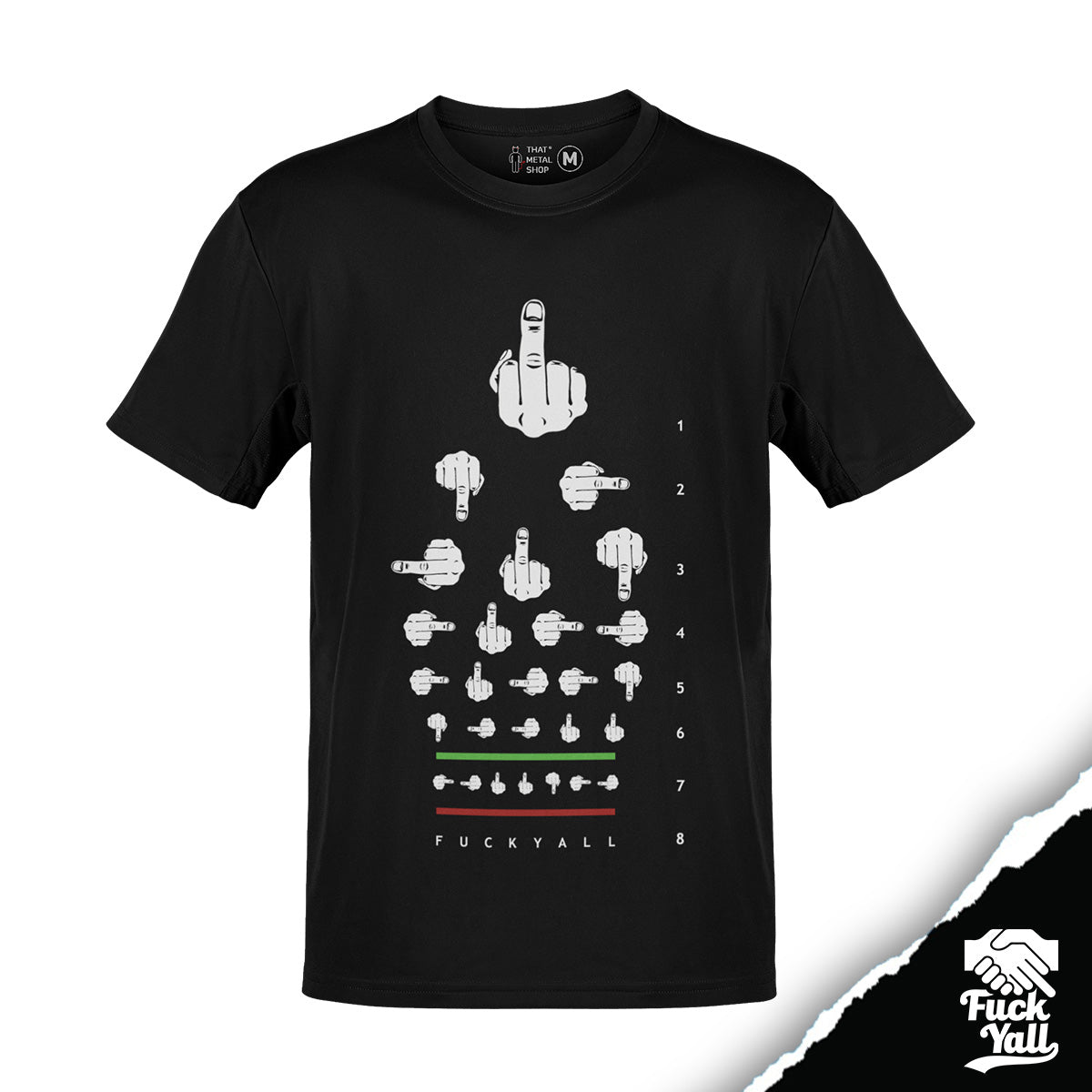 Playera Fuckyall: Exámen de la Vista