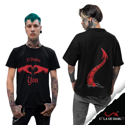 Playera El Diablo Loves You - Cola de Diablo®