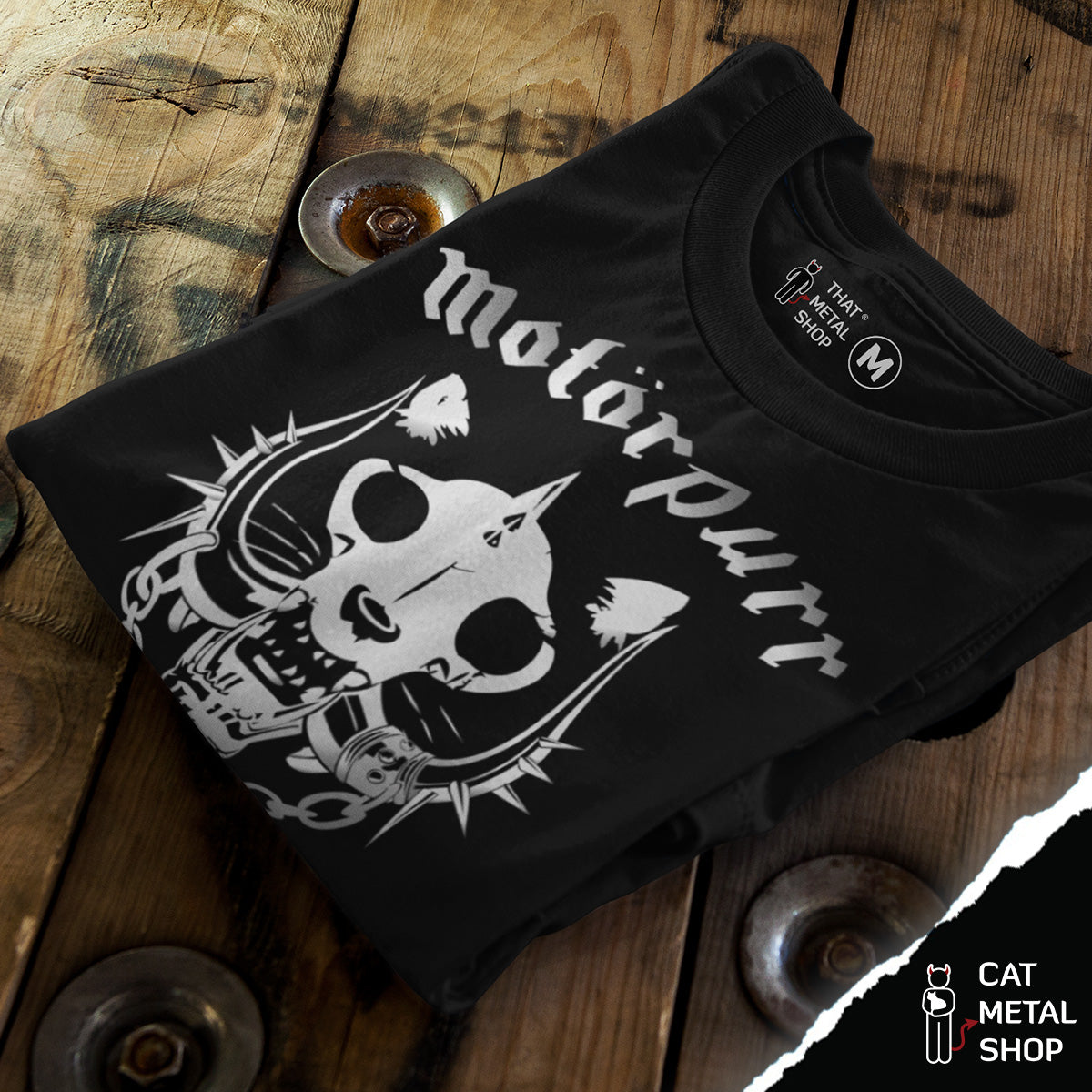 Playera Motorpurr Snagglecat