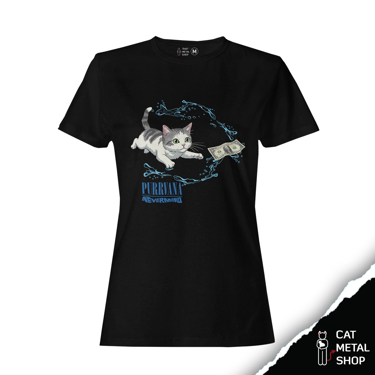 Playera Purrvana Nevermind