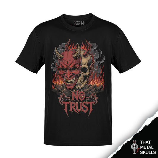 Playera That Metal Skulls: No Trust Skull