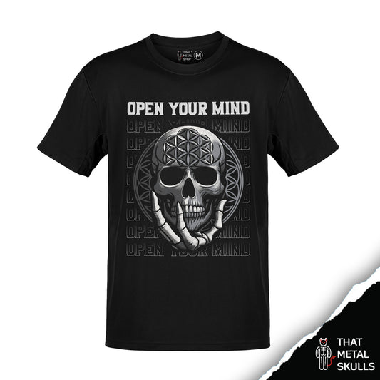 Playera That Metal Skulls: Open Your Mind