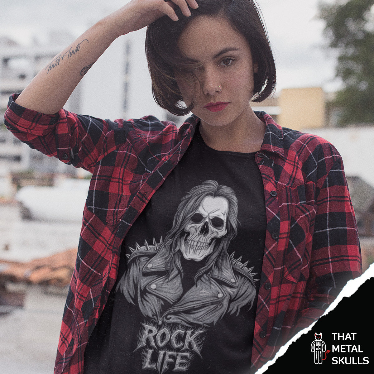 Playera That Metal Skulls: Rock Life Skull Vol. 1