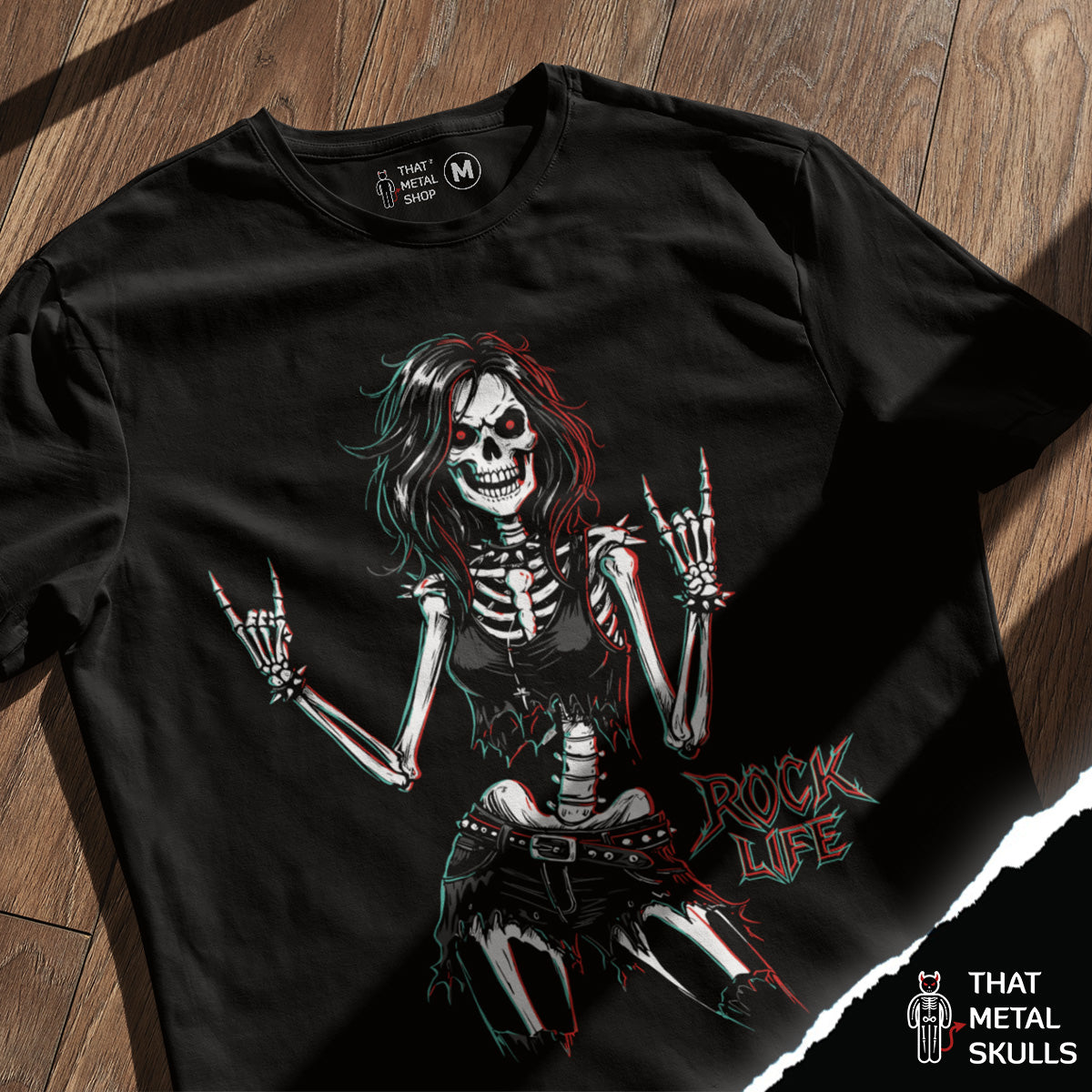 Playera That Metal Skulls: Rock Life Skull Vol. 4