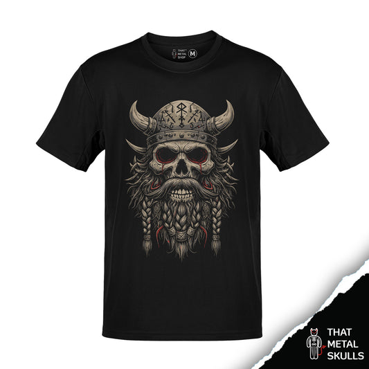 Playera That Metal Skulls: Viking Skull