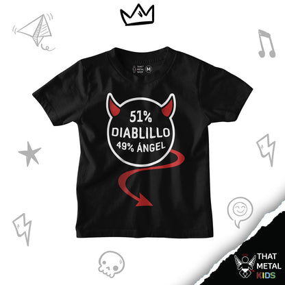 Playera Niño 51% Diablillo 49% Ángel