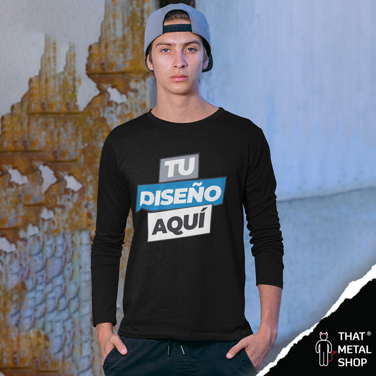 Playera para Hombre Manga Larga personalizada con tu propia idea