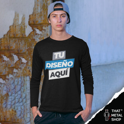 Playera para Hombre Manga Larga personalizada con tu propia idea