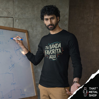 Playera para Hombre Manga Larga personalizada con tu propia idea