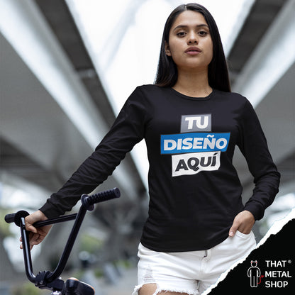 Playera para Mujer Manga Larga personalizada con tu propia idea