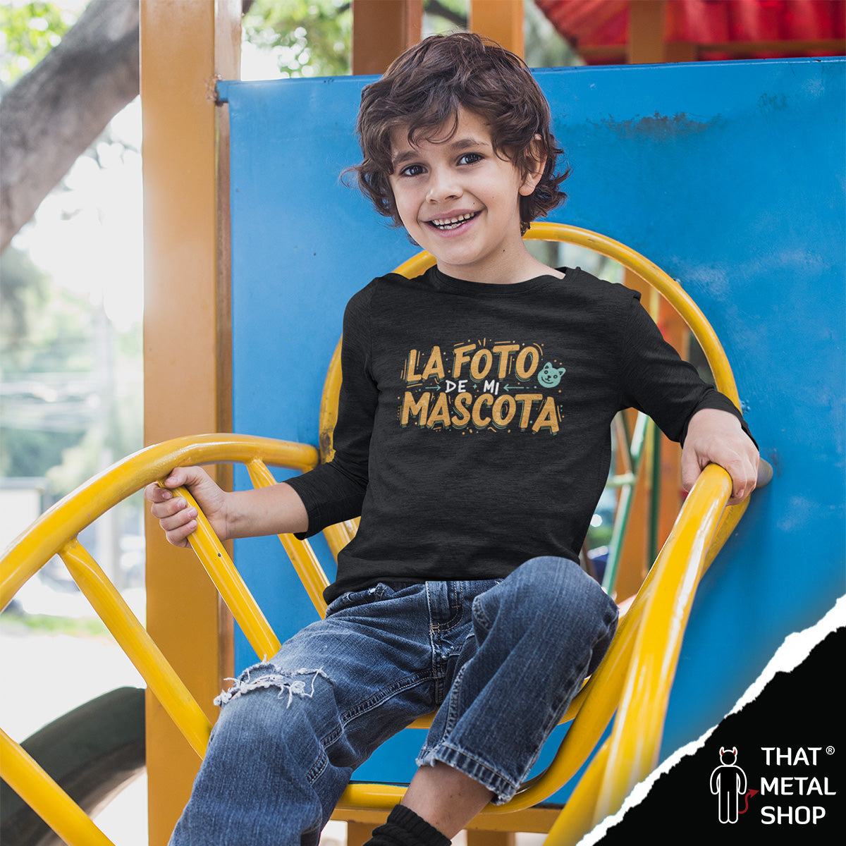 Playera para Niño Manga Larga personalizada con tu propia idea