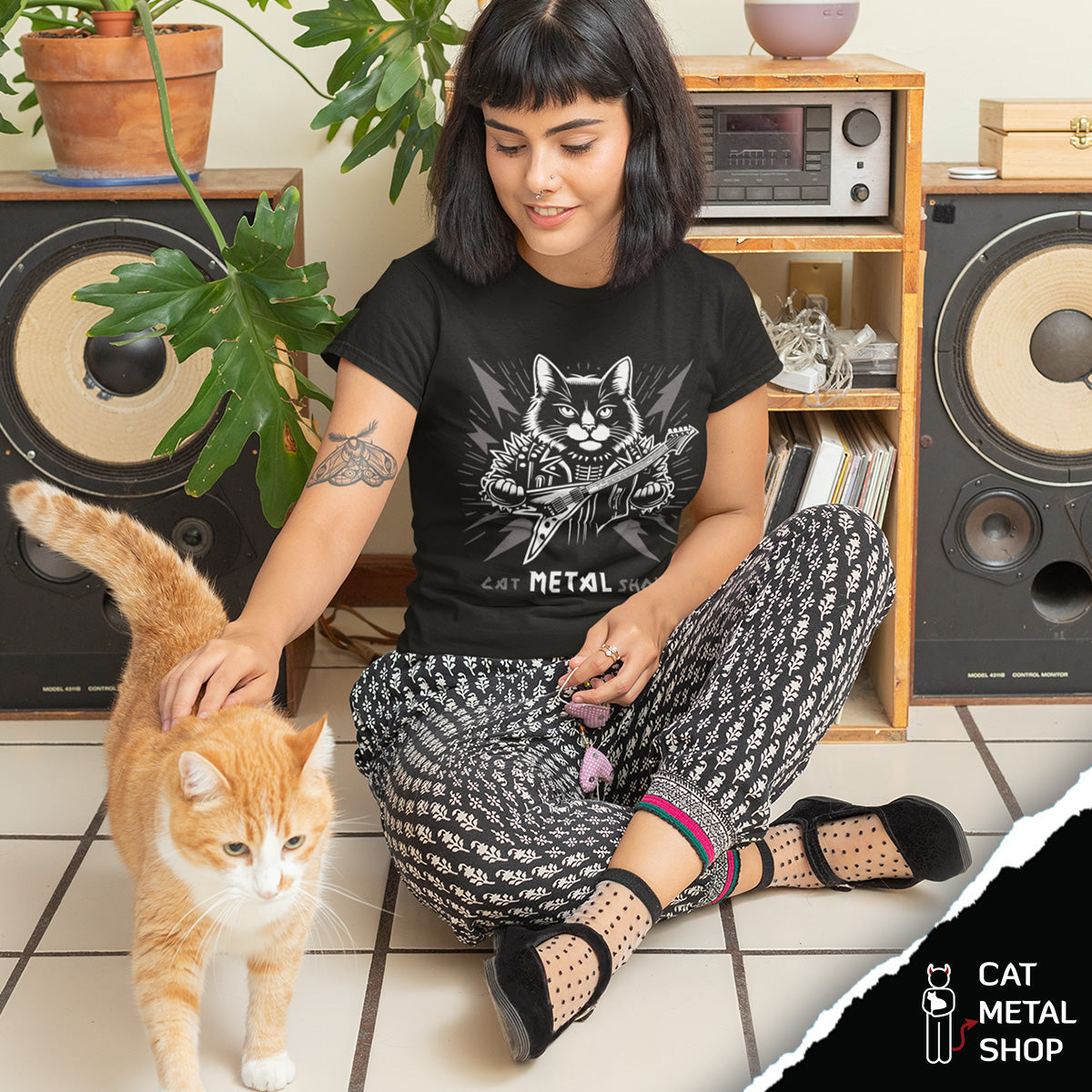 Playera Gato Bajista Bass Cat