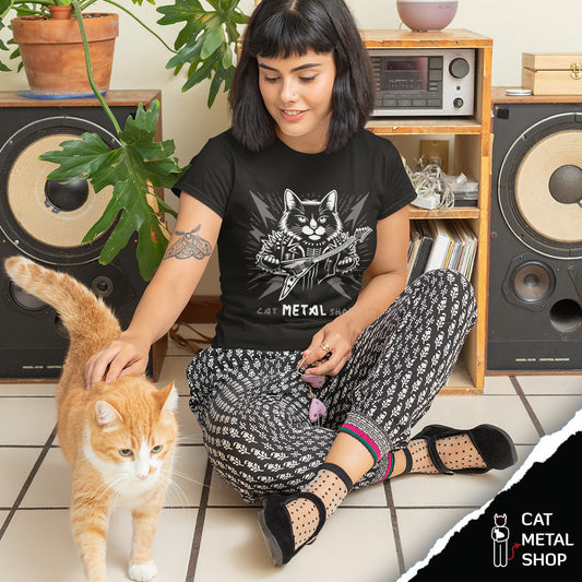 Playera Gato Bajista Bass Cat