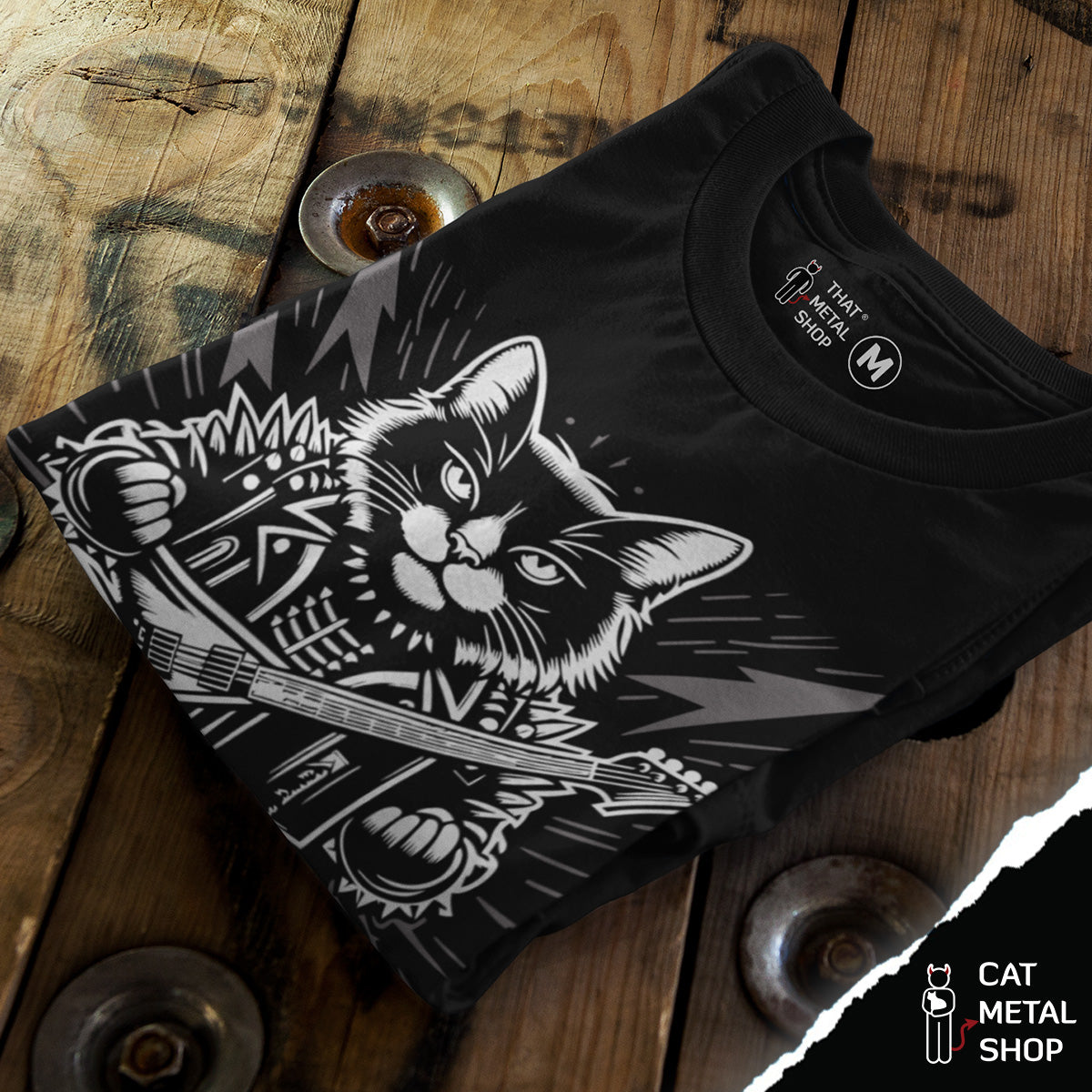 Playera Gato Bajista Bass Cat