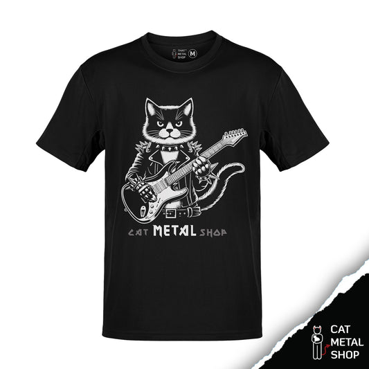 Playera Gato Guitarrista Guitar Cat