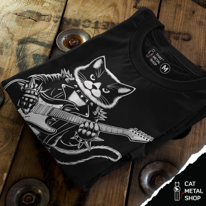 Playera Gato Guitarrista Guitar Cat