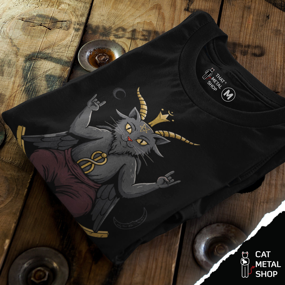 Playera No compres... Invoca: Baphocat