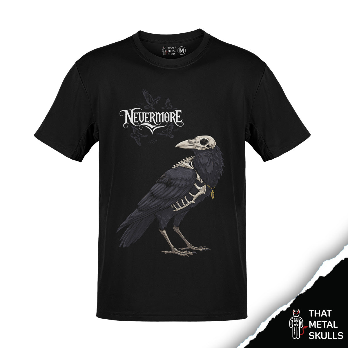 Playera That Metal Skulls: Nevermore Crow