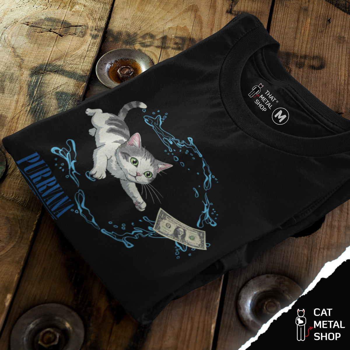 Playera Purrvana Nevermind