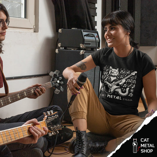 Playera Gato Músico Musician Cat