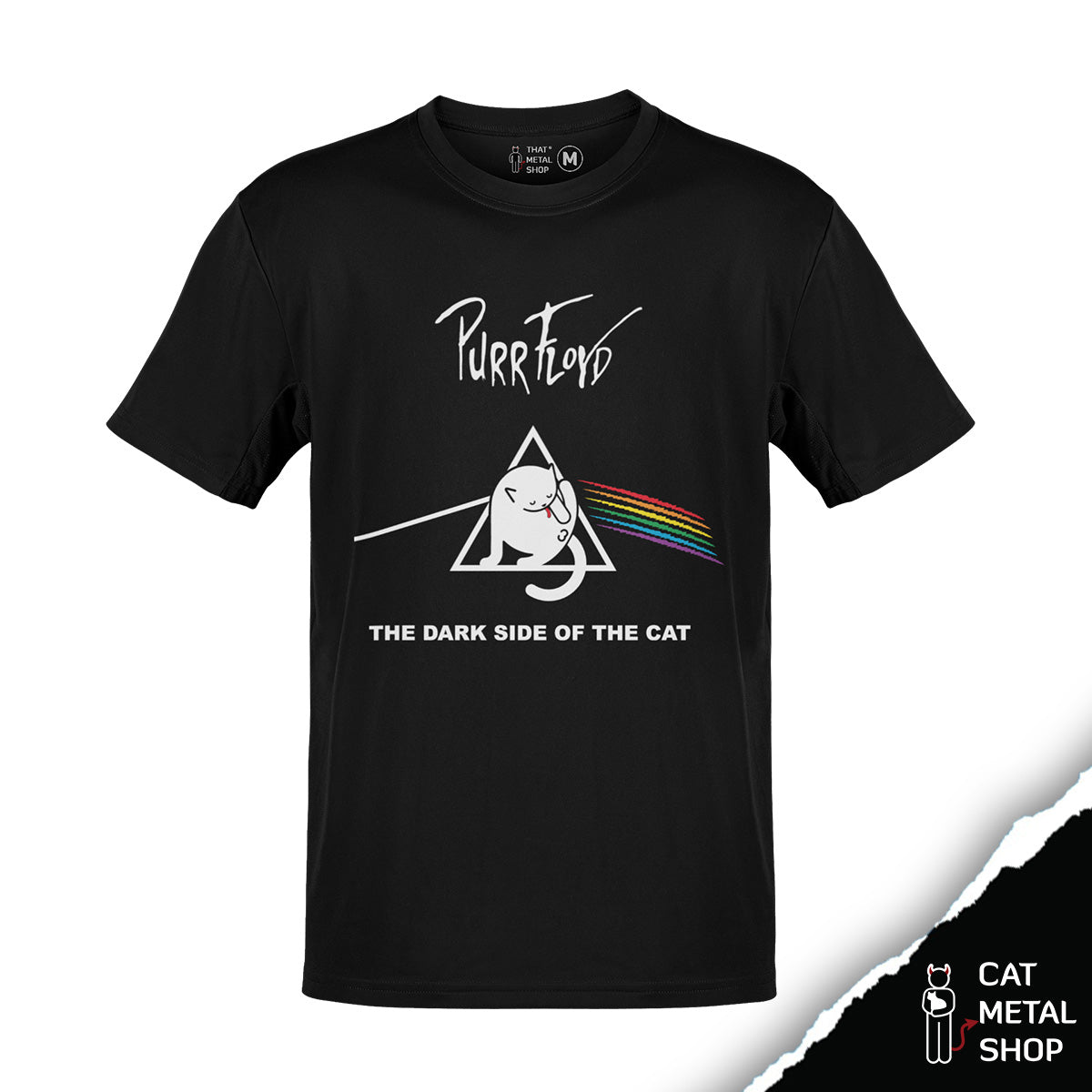 Playera Purr Floyd The Dark Side of the Cat