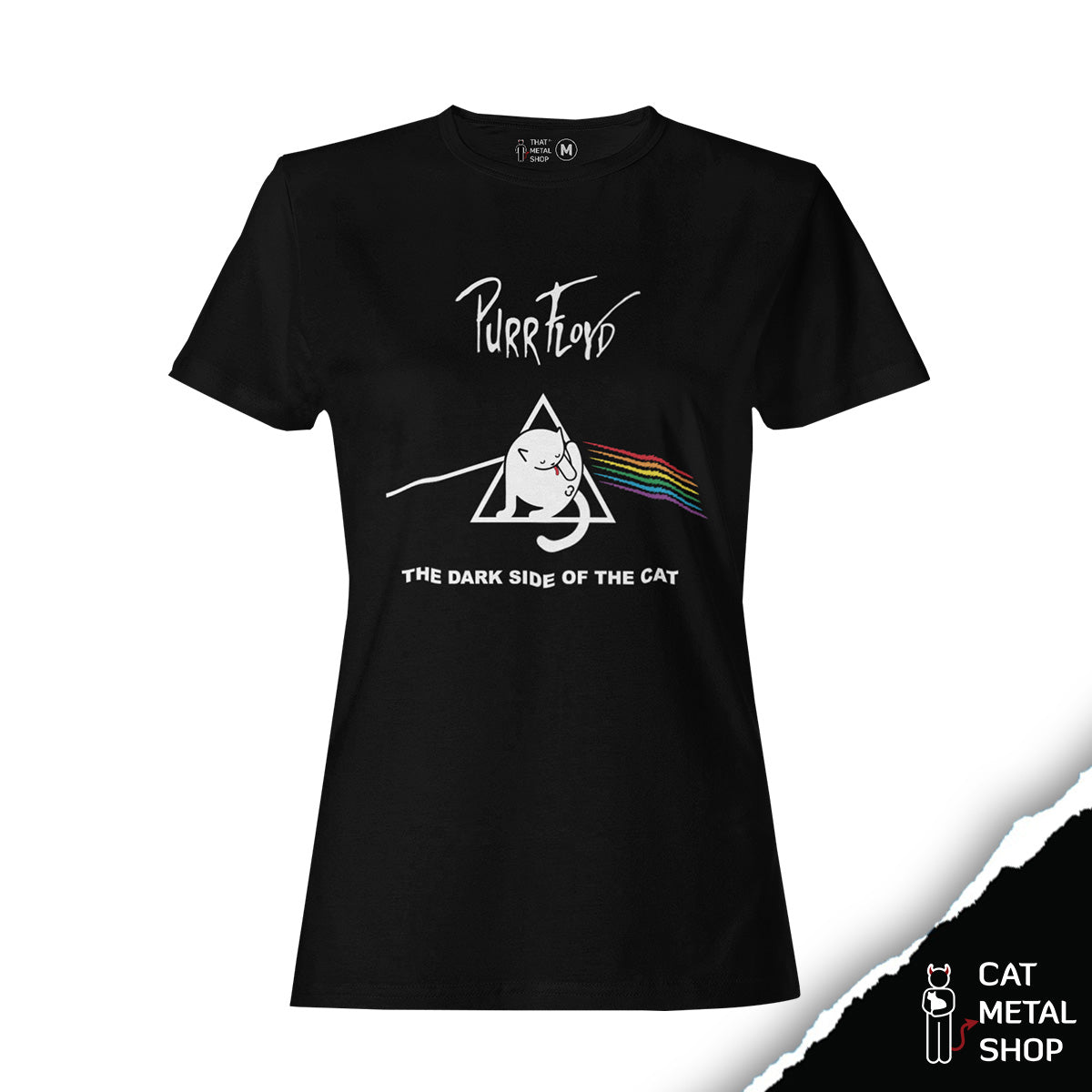 Playera Purr Floyd The Dark Side of the Cat