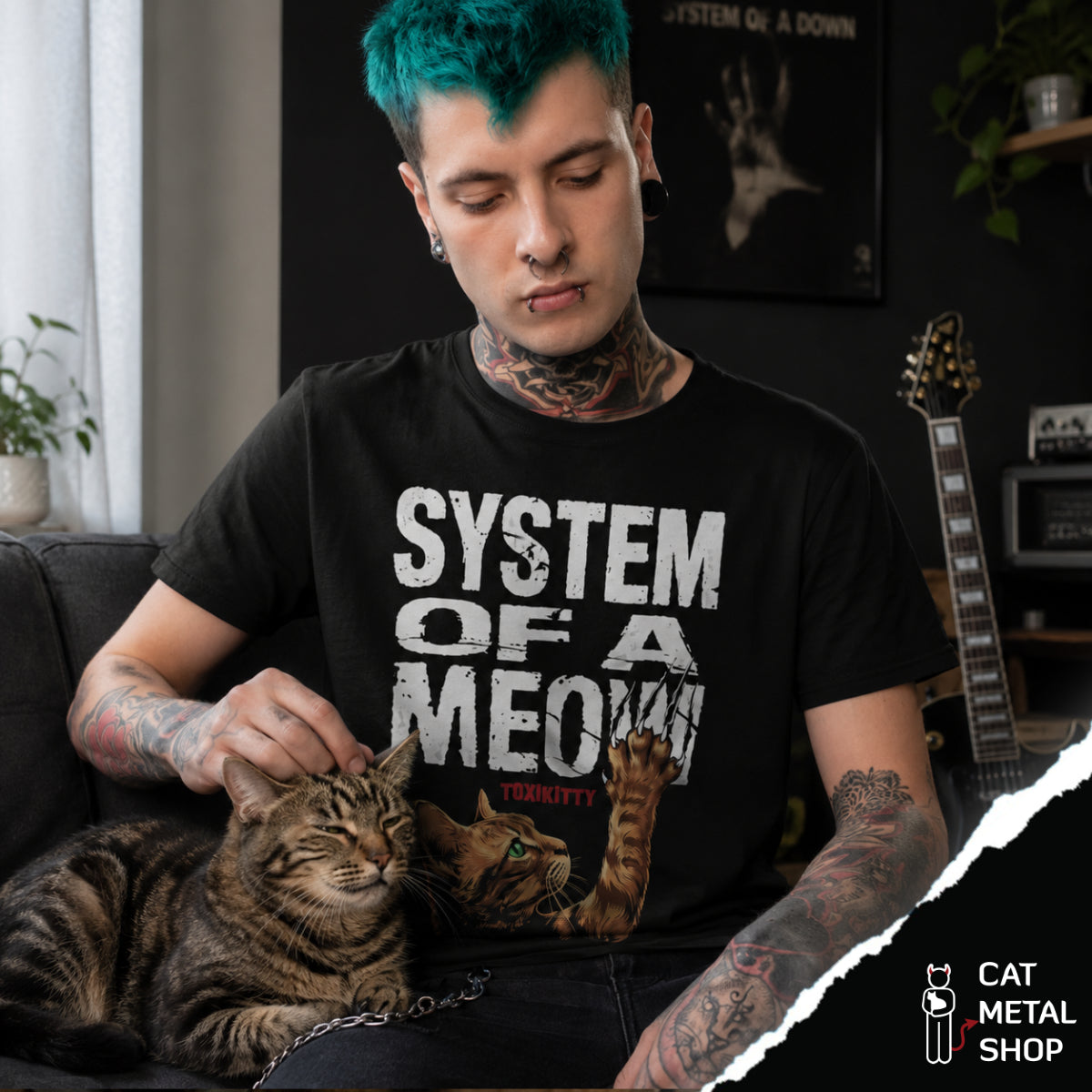 Playera System of a Meow Toxikitty