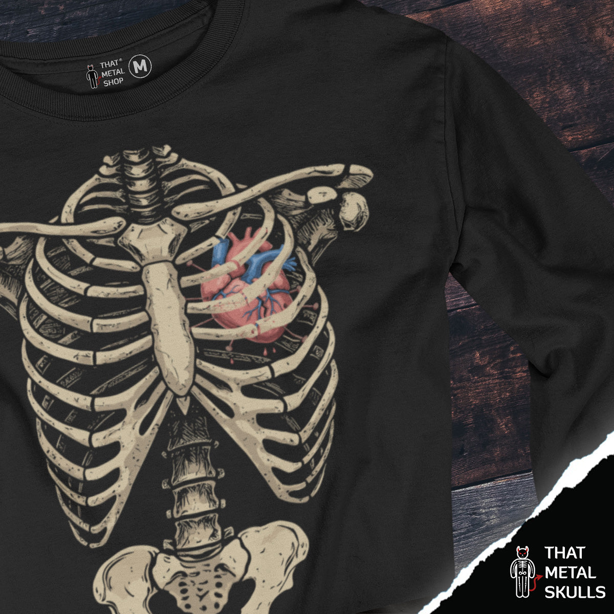 Playera That Metal Skulls: Skull Full Body