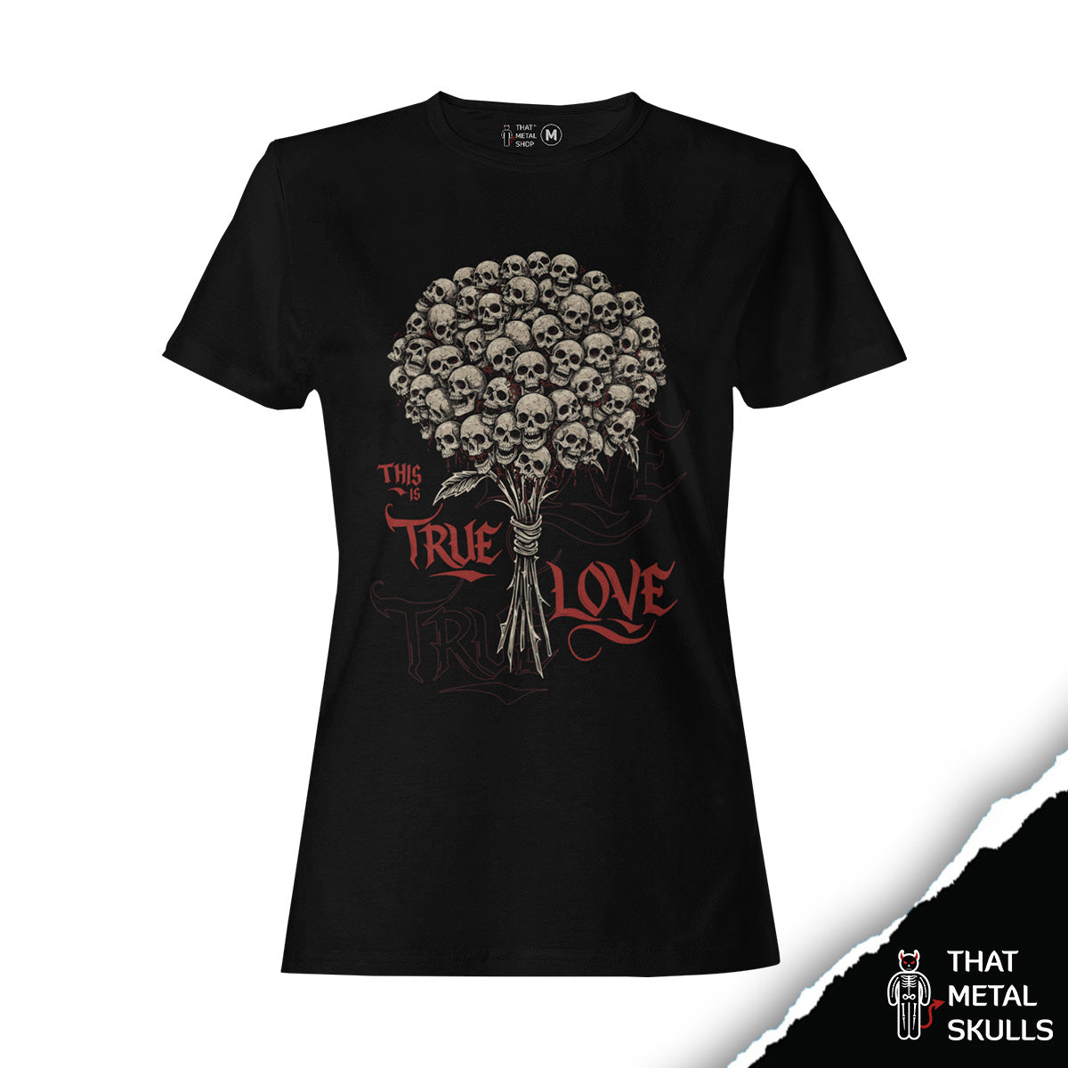 Playera That Metal Skulls: True Love Snapdragon Flower