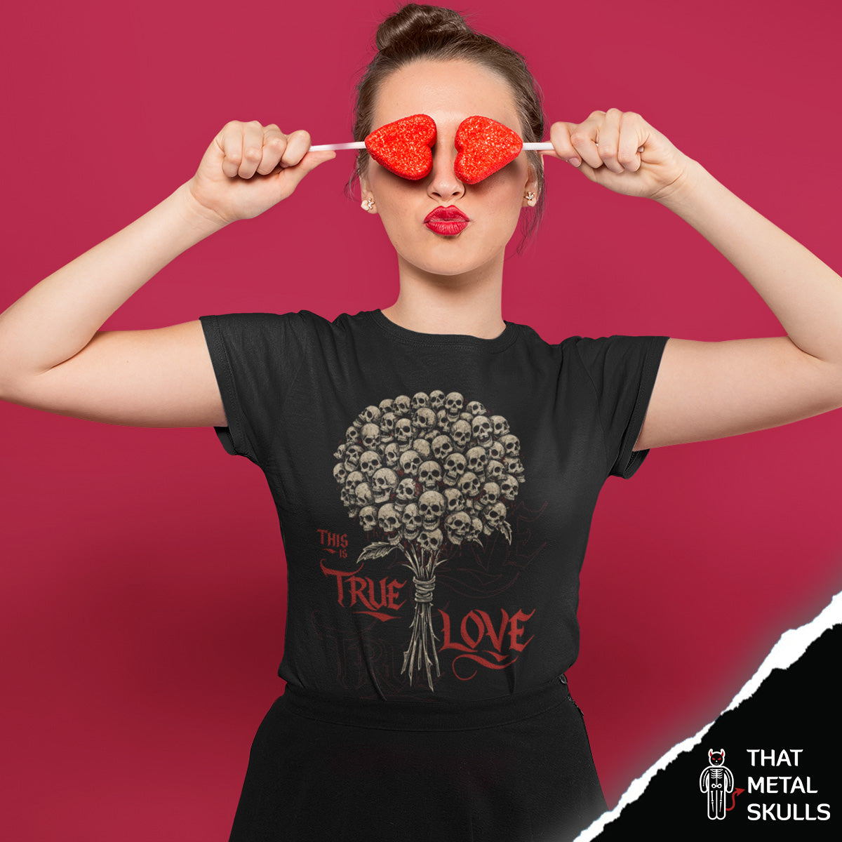 Playera That Metal Skulls: True Love Snapdragon Flower